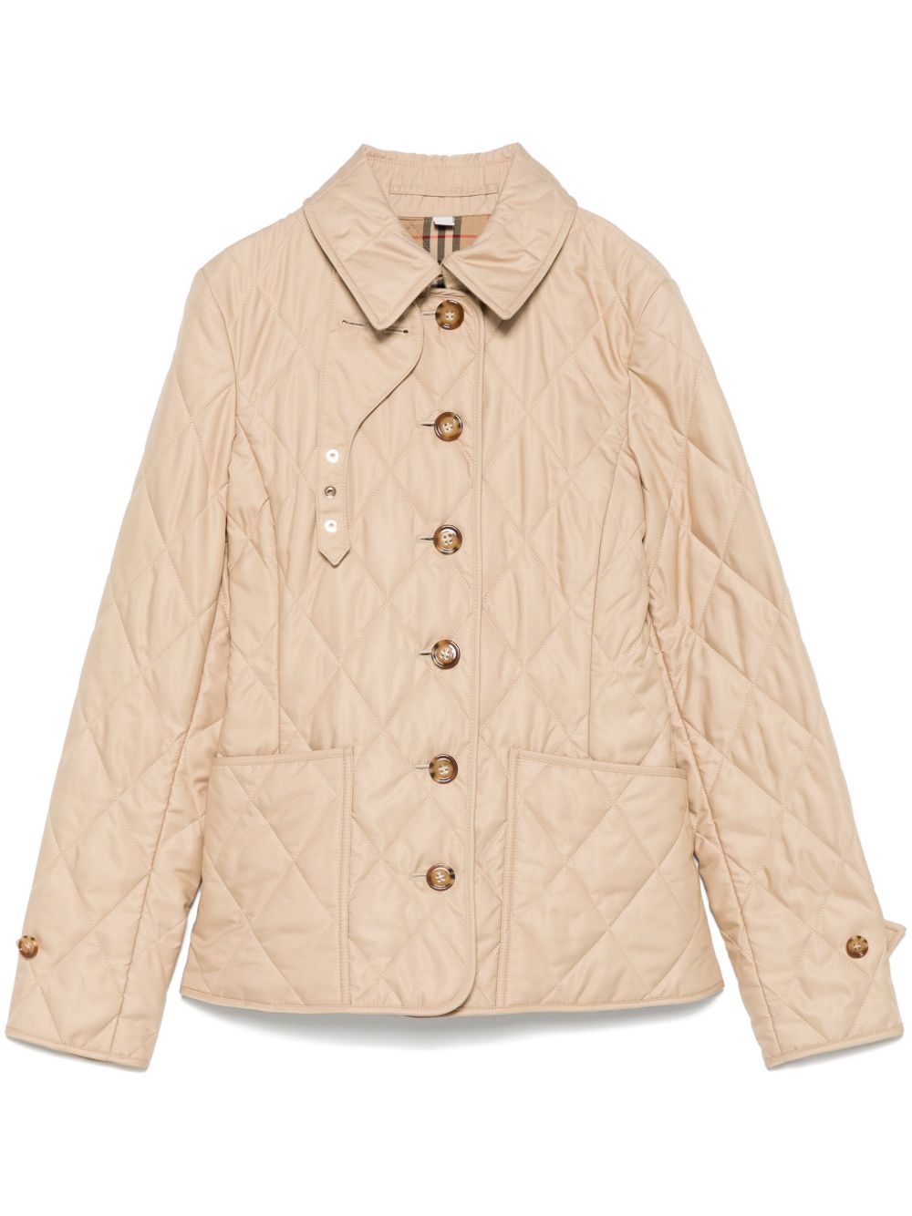 Burberry Quilted Button-Up Archive Jacket Beige Beige