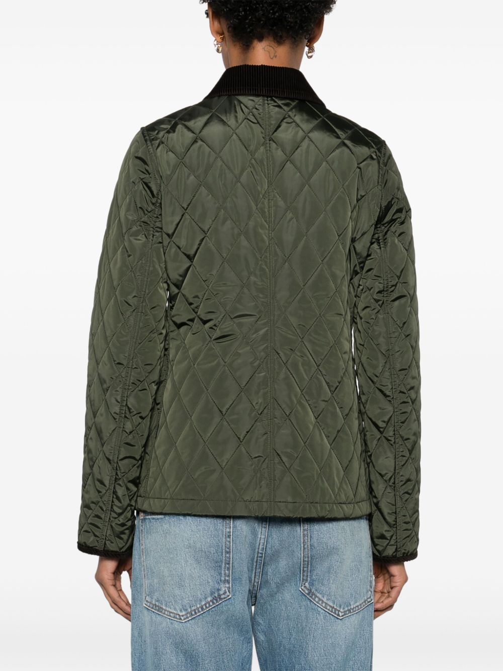 Burberry Quilted Jackets Green