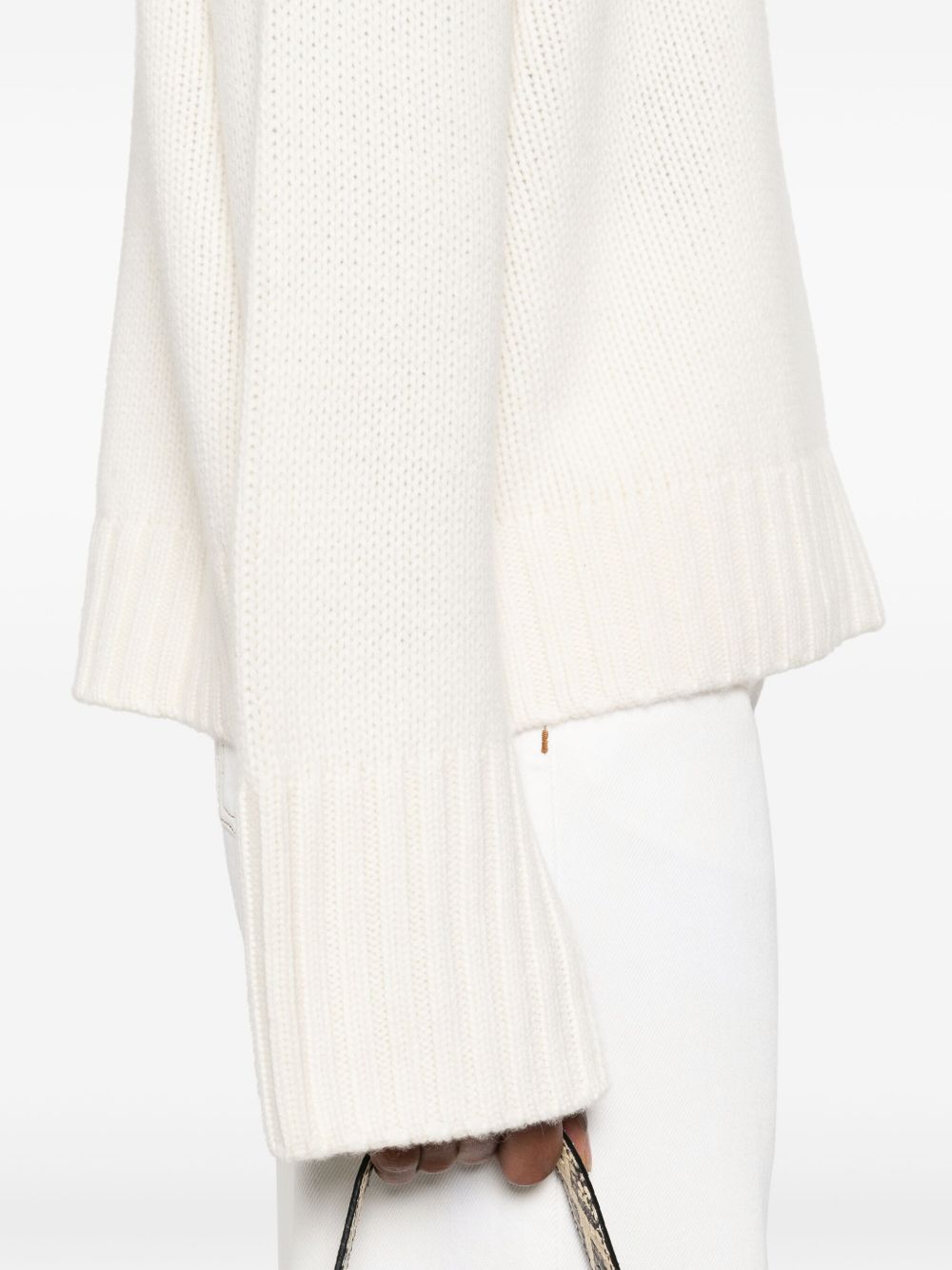 Soft Goat Girlfriend Cashmere Turtleneck Jumper White