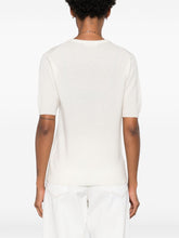 Soft Goat Cashmere Crewneck Short Sleeve Top White White