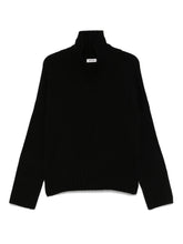 Soft Goat Cashmere Turtleneck Jumper Black Black
