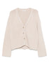 Soft Goat Cashmere V-Neck Cardigan Ivory Ivory