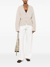 Soft Goat Cashmere V-Neck Cardigan Ivory Ivory