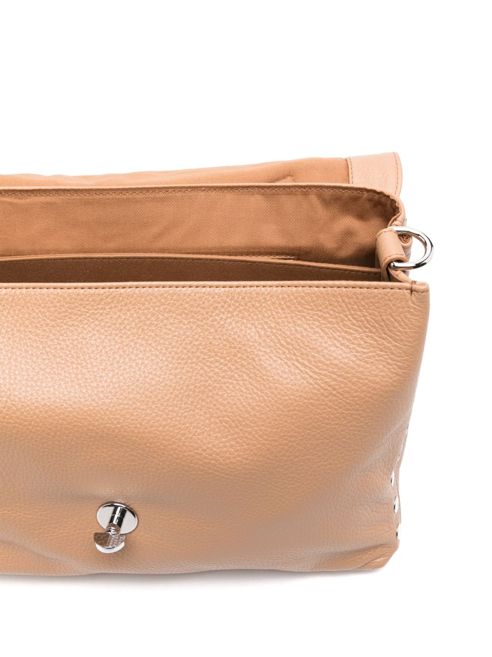 Zanellato Postina Daily Medium Calf Leather Handbag Light Brown