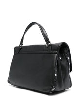Zanellato Postina Daily Medium Grained Leather Handbag Black
