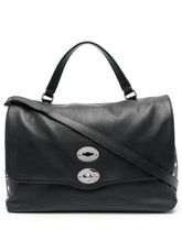 Zanellato Postina Daily Medium Calf Leather Handbag Black