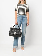 Zanellato Postina Daily Medium Calf Leather Handbag Black