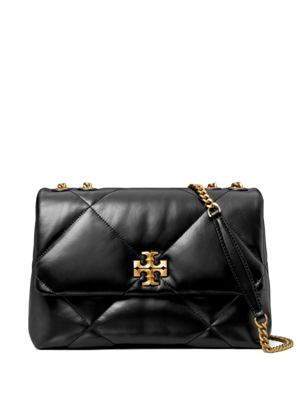 Tory Burch Kira Diamond Quilted Leather Shoulder Bag Black