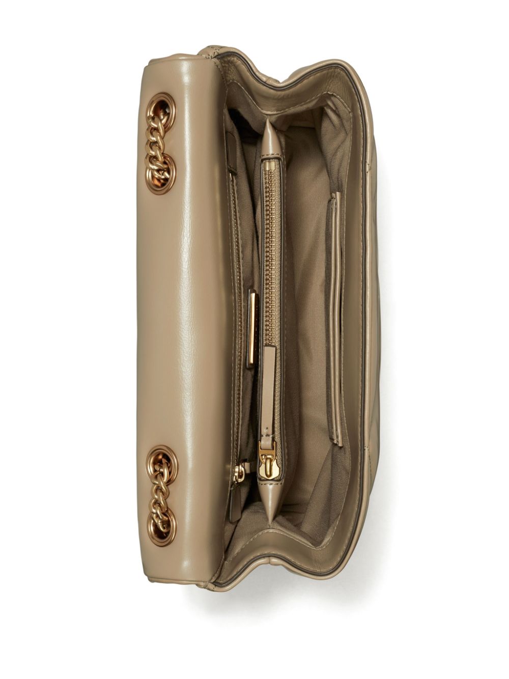 Tory Burch Kira Diamond Quilted Leather Shoulder Bag Powder