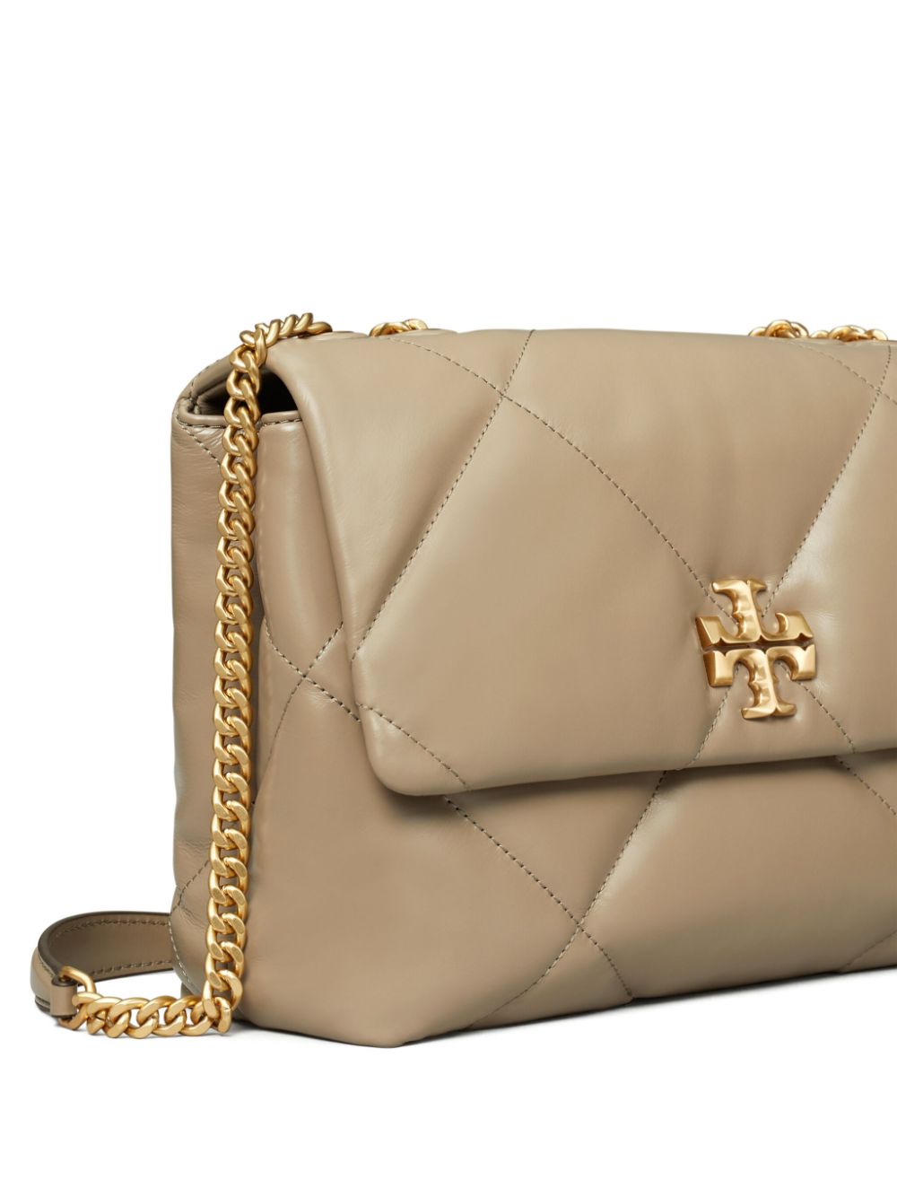 Tory Burch Kira Diamond Quilted Leather Shoulder Bag Powder
