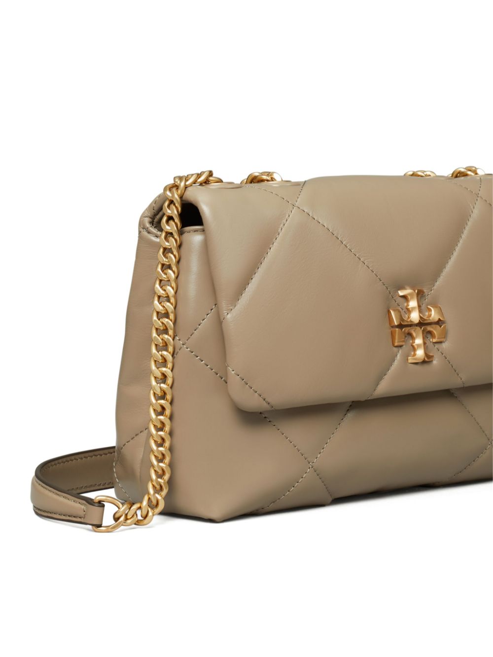 Tory Burch Kira Diamond Small Quilted Leather Shoulder Bag Powder