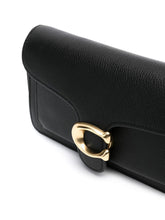 Coach Tabby Chain Leather Clutch Bag Black