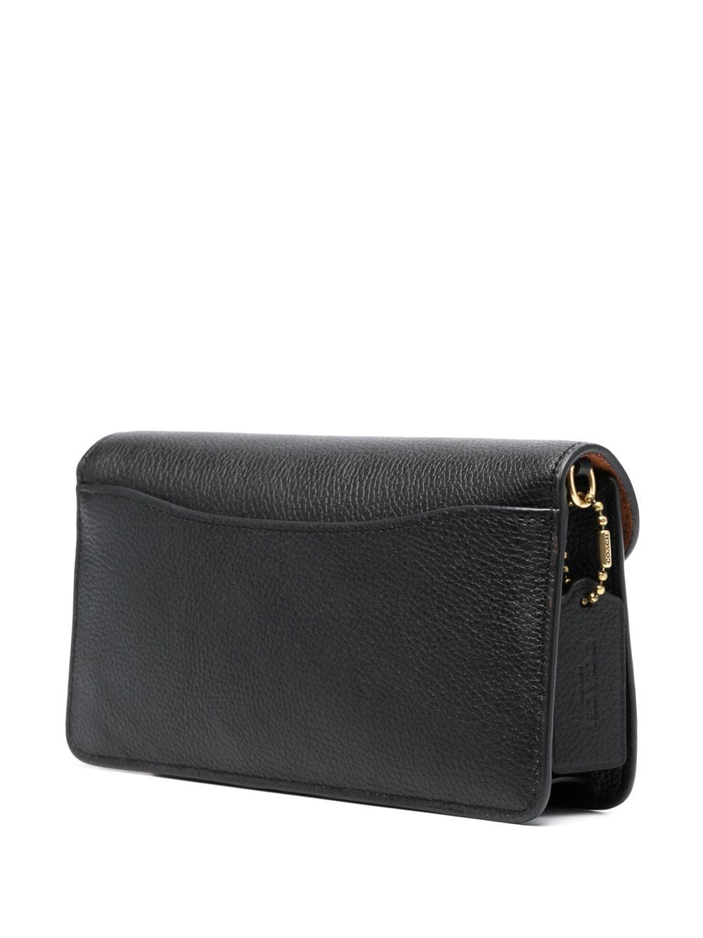 Coach Tabby Chain Leather Clutch Bag Black