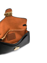 Coach Tabby Chain Leather Clutch Bag Black