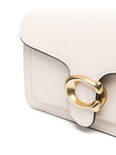 Coach Tabby Chain Leather Clutch Bag White