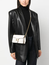 Coach Tabby Chain Leather Clutch Bag White