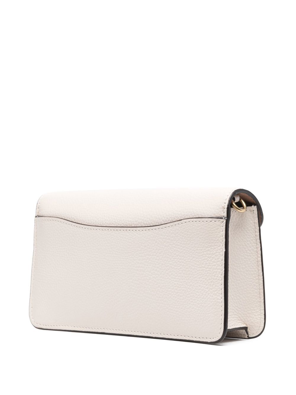Coach Tabby Chain Leather Clutch Bag White