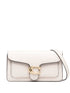 Coach Tabby Chain Leather Clutch Bag White