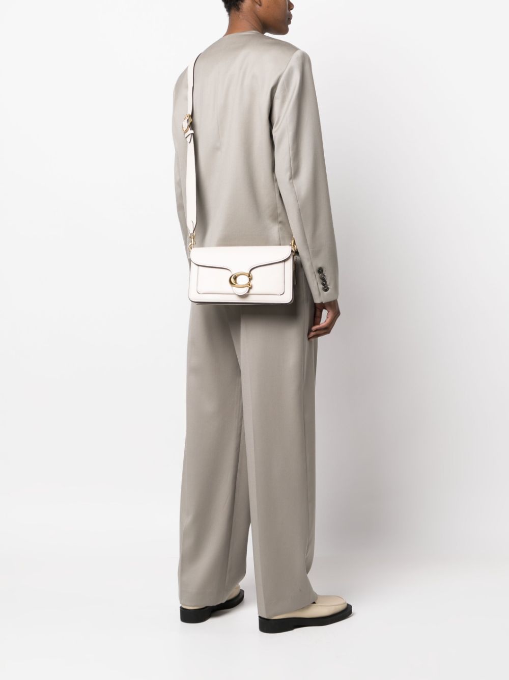 Coach Tabby 26 Leather Shoulder Bag White