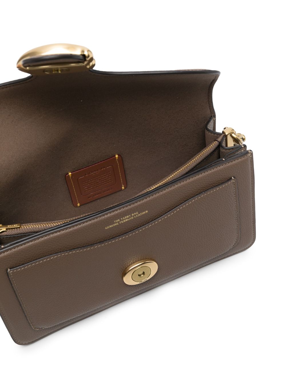 Coach Tabby 26 Leather Shoulder Bag Dove Grey
