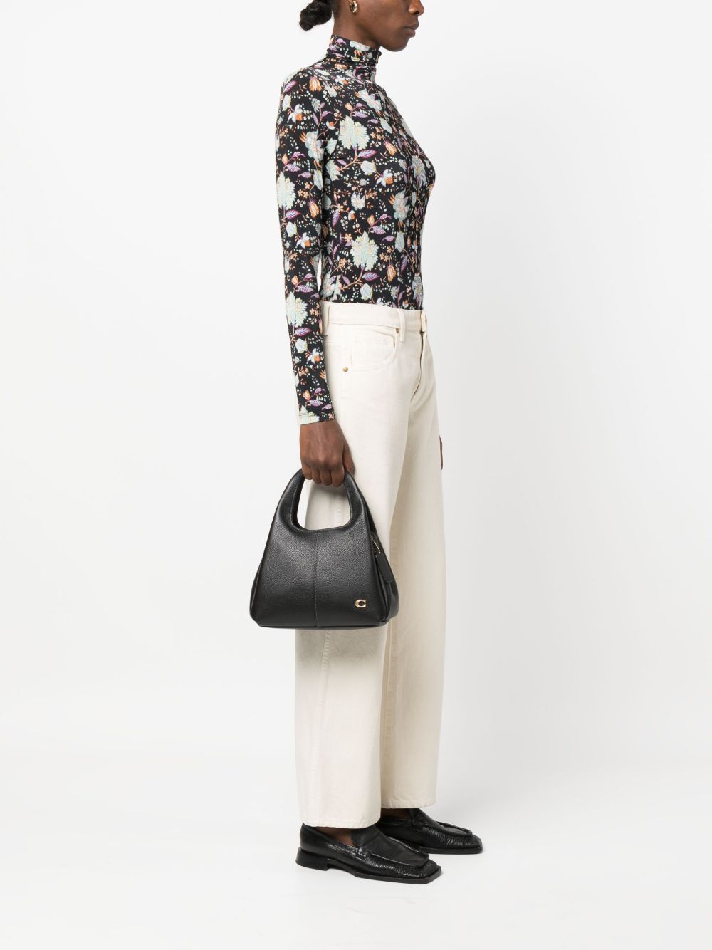 Coach Lana 25 Pebbled Leather Crossbody Bag Black