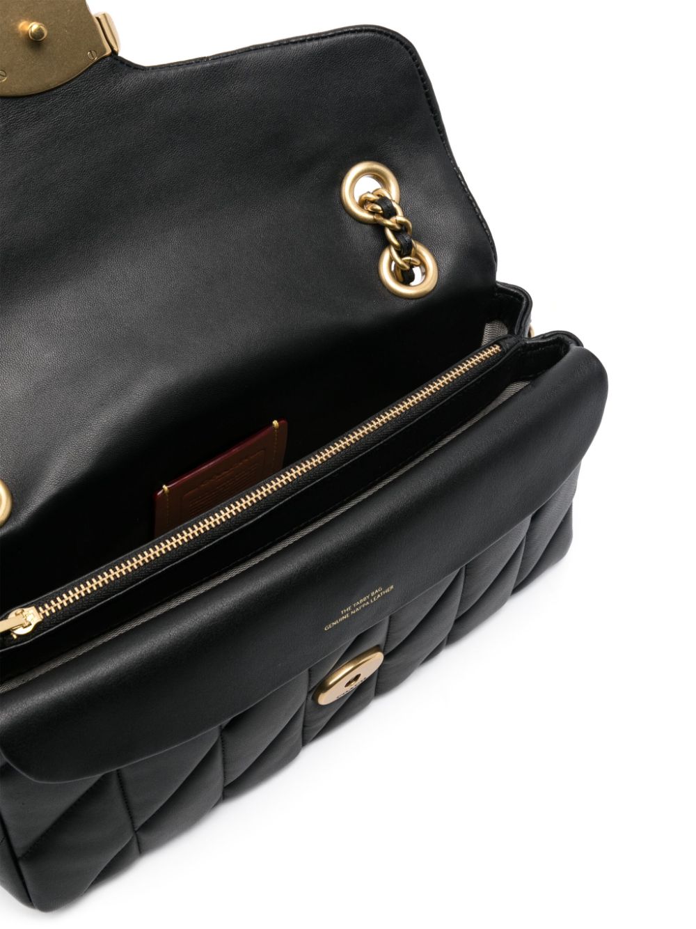 Coach Tabby Quilted Leather Shoulder Bag Black