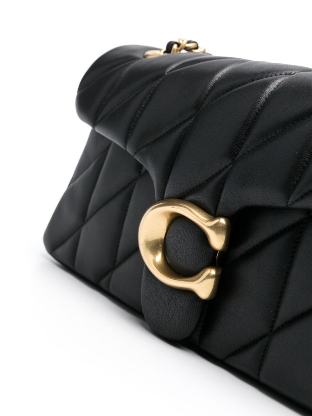 Coach Tabby Quilted Leather Shoulder Bag Black