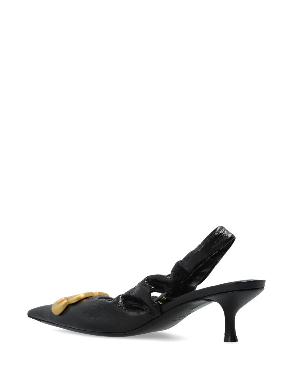 Balenciaga Monaco Slingback Pointed Toe Pumps Black