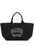 Ganni Organic Cotton XXL Tote Bag Black