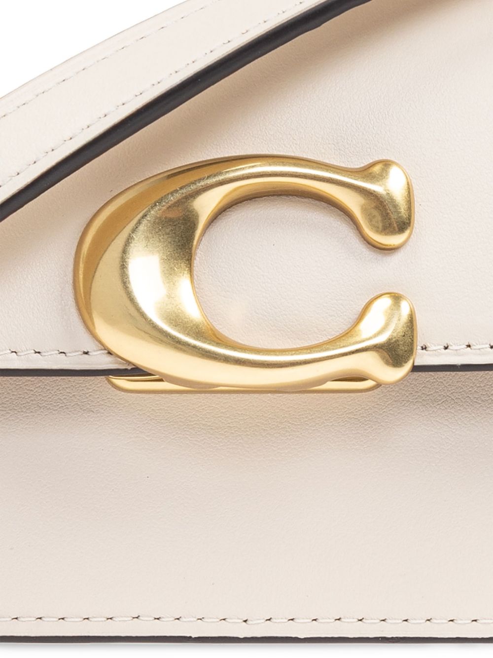 Coach Flap Zoe Leather Shoulder Bag White