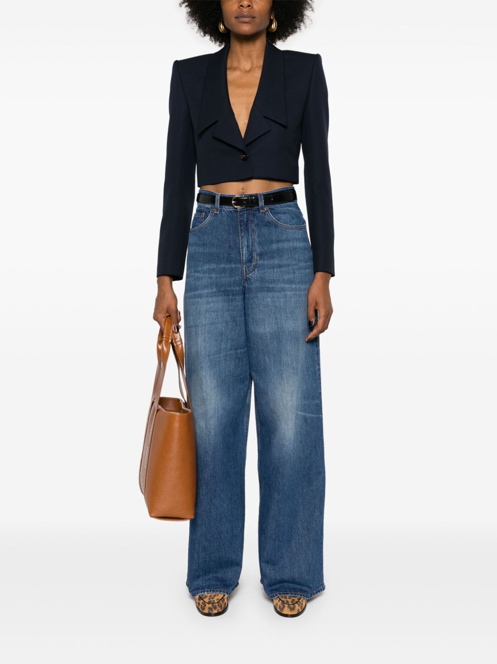 Chloè Wide-Leg High-Rise Denim Jeans Blue
