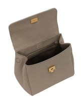 Dolce & Gabbana Sicily Soft Leather Top Handle Bag  Taupe
