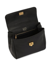 Dolce & Gabbana Sicily Soft Leather Top Handle Bag Black
