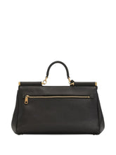 Dolce & Gabbana Sicily Soft Leather Handbag Black