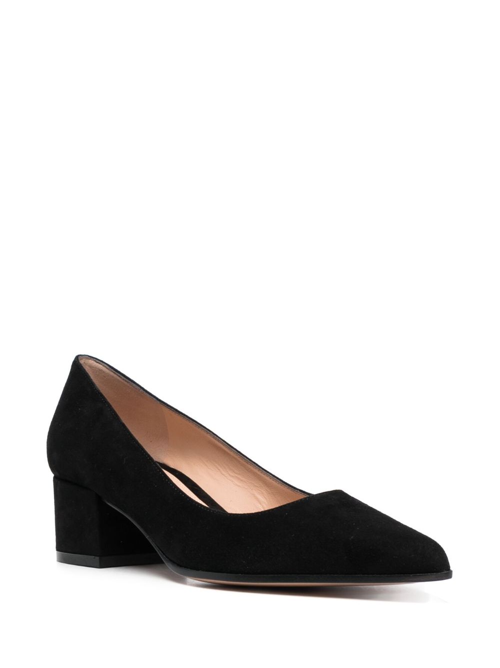 Gianvito Rossi Piper 45 Suede Leather Pumps Black