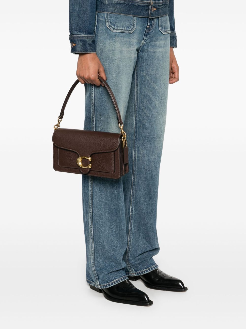 Coach Tabby 26 Pebbled Leather Shoulder Bag Brown