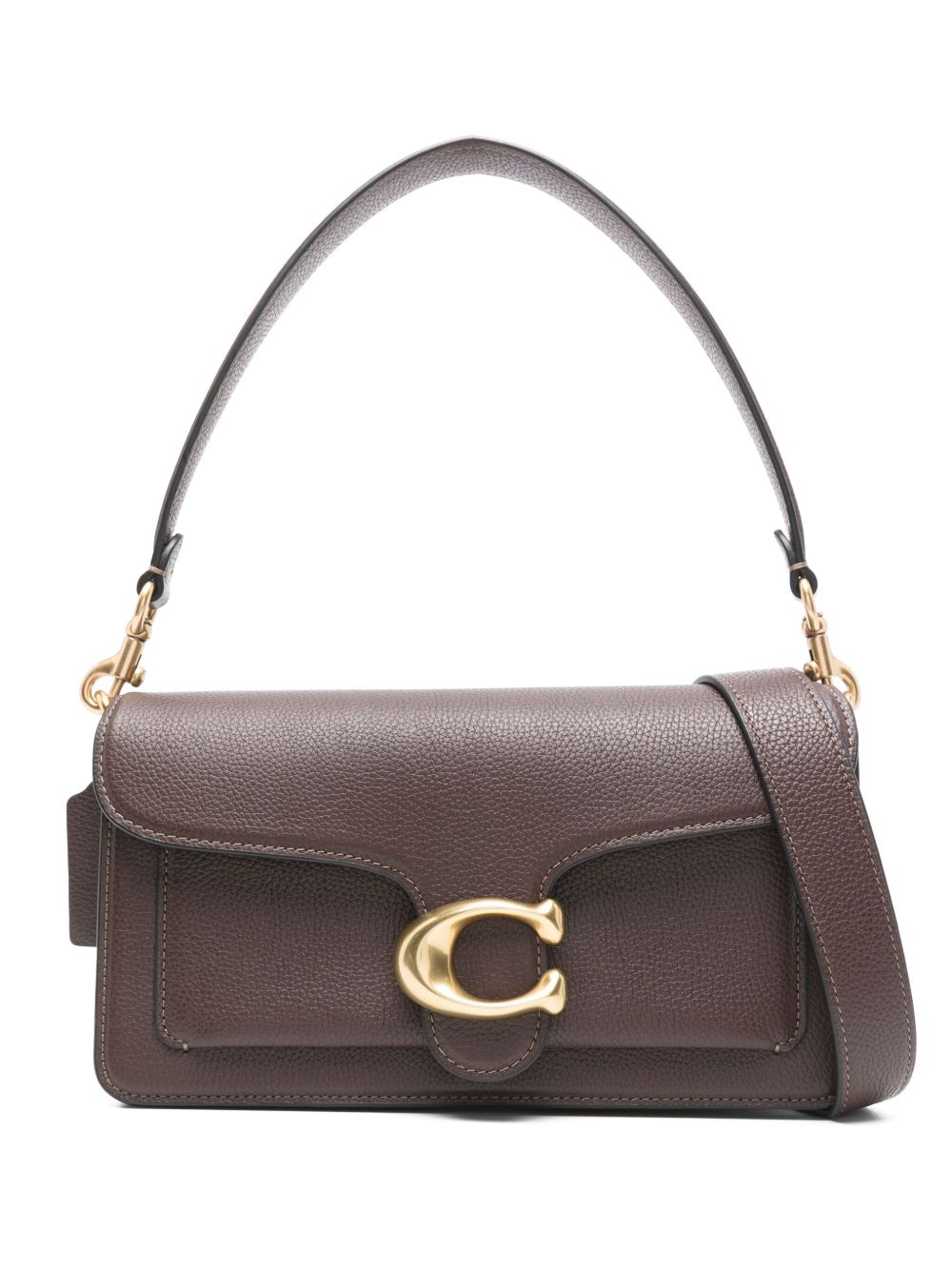 Coach Tabby 26 Pebbled Leather Shoulder Bag Brown