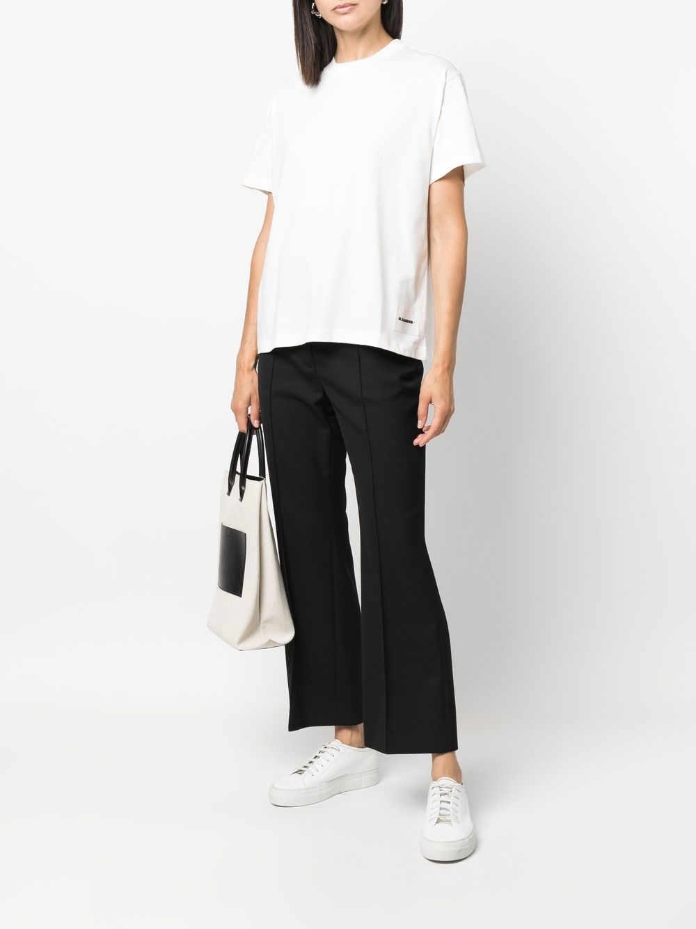 Jil Sander Plus Pack of 3 Logo-Patch Cotton T-Shirts White White