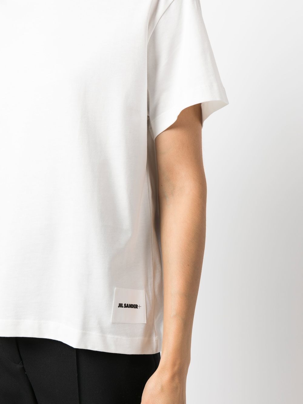Jil Sander Plus Pack of 3 Logo-Patch Cotton T-Shirts White White