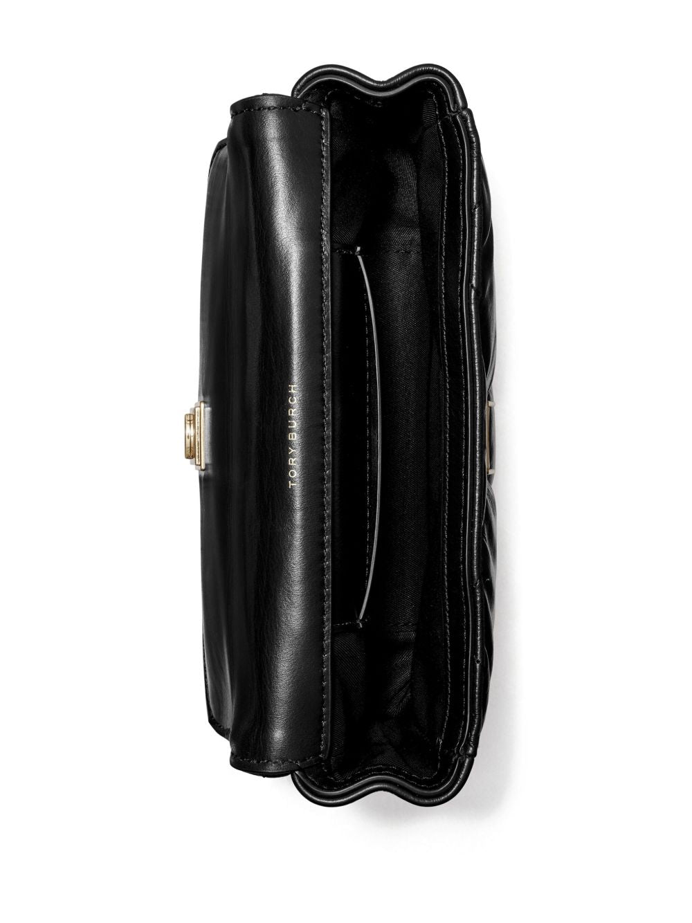 Tory Burch Kira Diamond Mini Quilted Leather Shoulder Bag Black