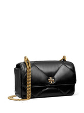 Tory Burch Kira Diamond Mini Quilted Leather Shoulder Bag Black