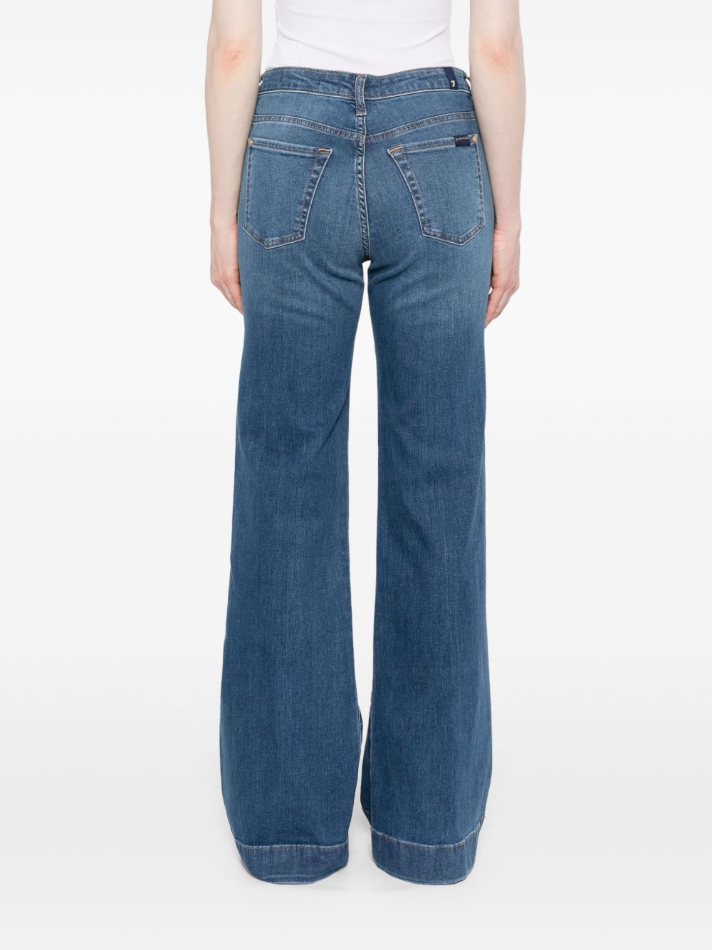 Seven Wide-Leg Palazzo Denim Jeans Blue