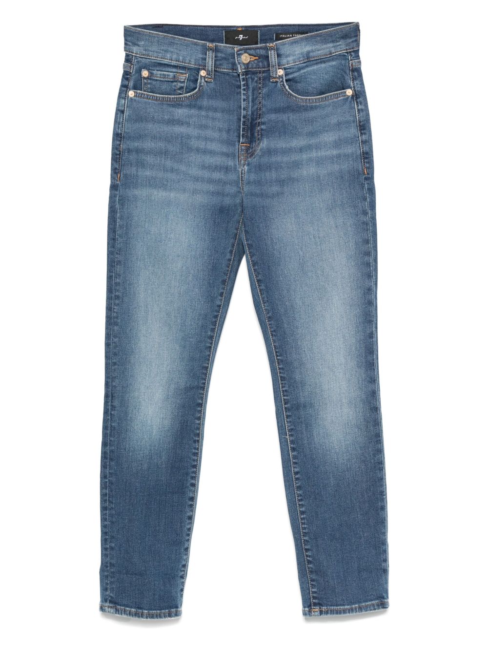 Seven High-Rise Skinny Jeans Blue Blue