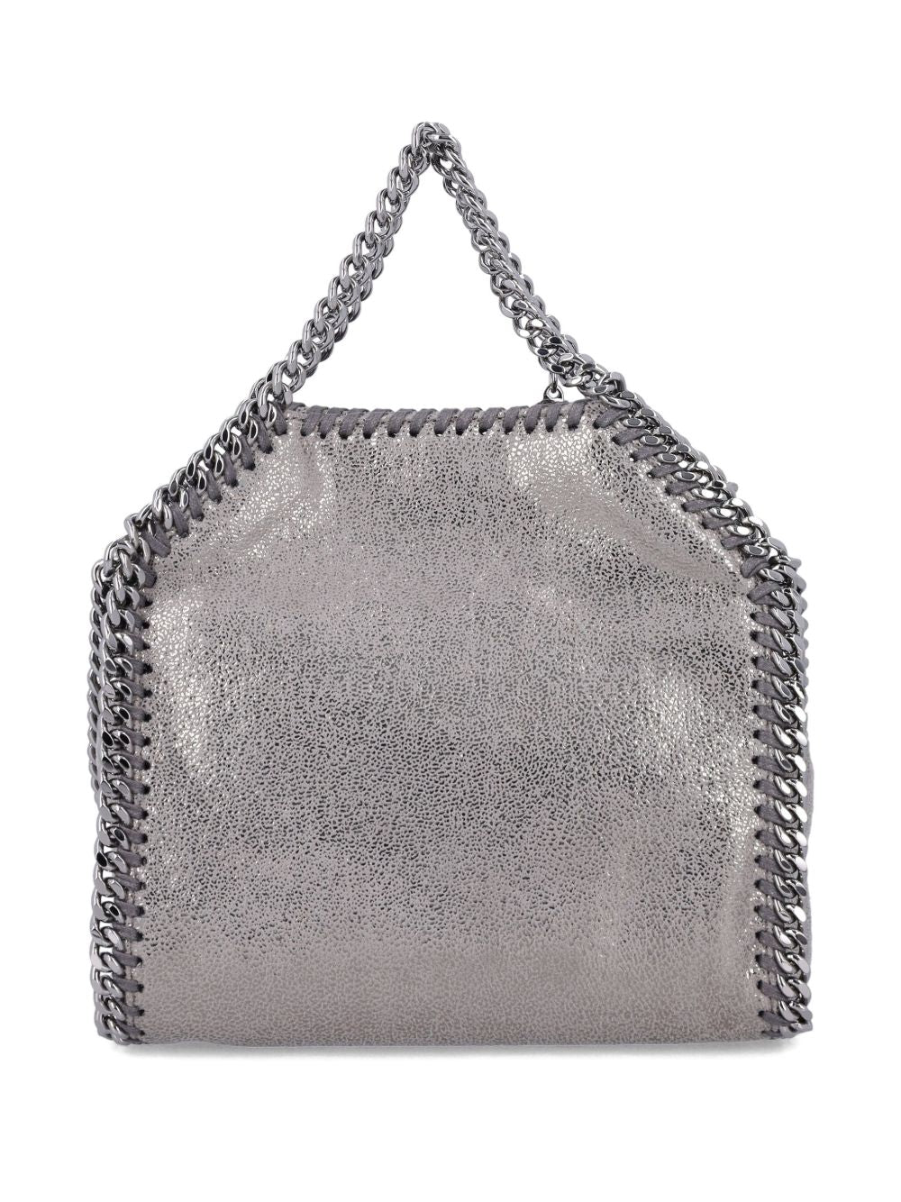 Stella McCartney Falabella Tiny Chain-Embellished Crossbody Bag Silver