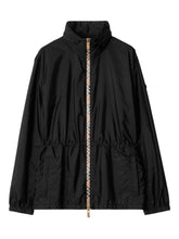 Burberry Check Motif Nylon Hooded Jacket Black