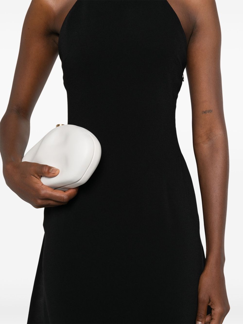 Solace London Ulla Strapless Veil Detail Maxi Dress Black