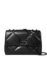 Tory Burch Kira Small Diamond-Quilted Leather Shoulder Bag Black
