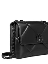 Tory Burch Kira Small Diamond-Quilted Leather Shoulder Bag Black