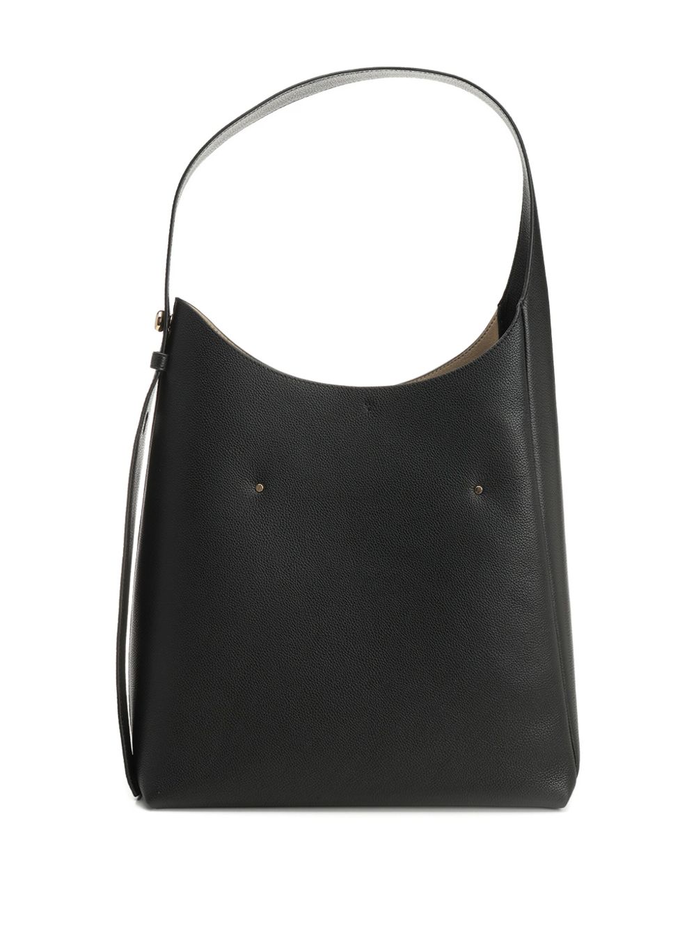 Tory Burch Romy Leather Structured Shoulder Bag Black