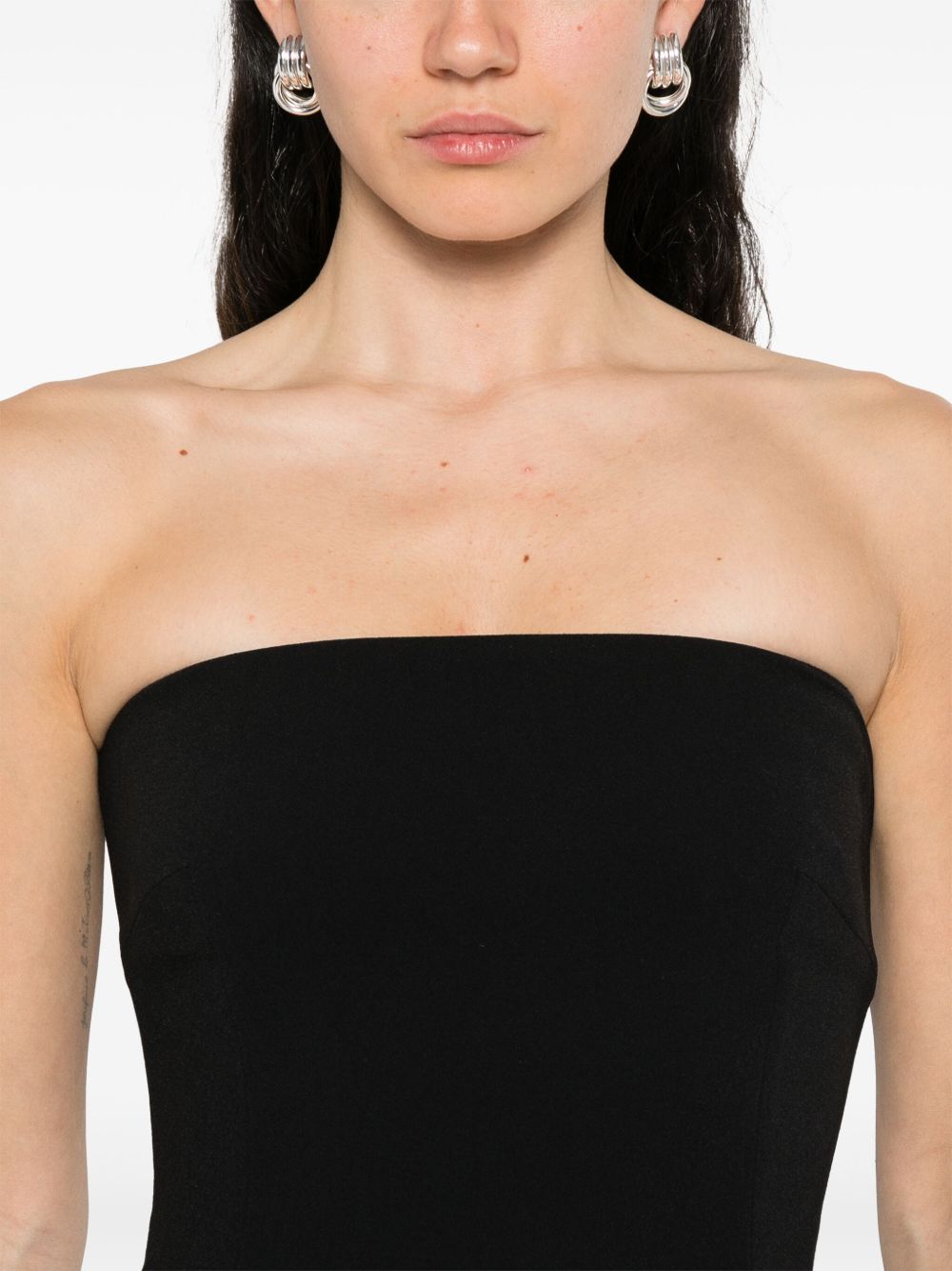Solace London Helena Off-Shoulder Flared-Hem Maxi Dress Black